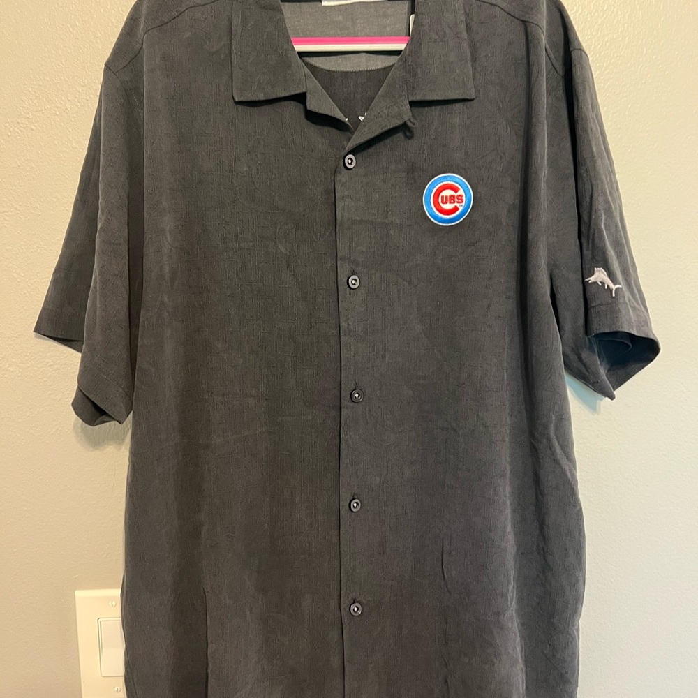 Chicago Cubs Tommy Bahama Charcoal Button Down Shirt